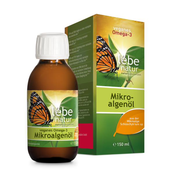 lebe natur® veganes Omega-3 Mikroalgenöl ohne Astaxanthin